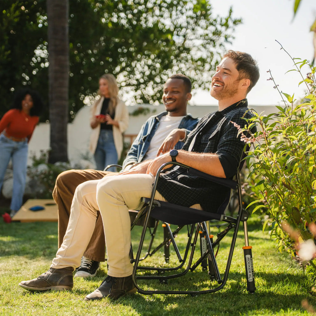 Ultra-Comfortable Freestyle Rocker XL with Side Table - Rocker Chair for Camping & Lawns Detail