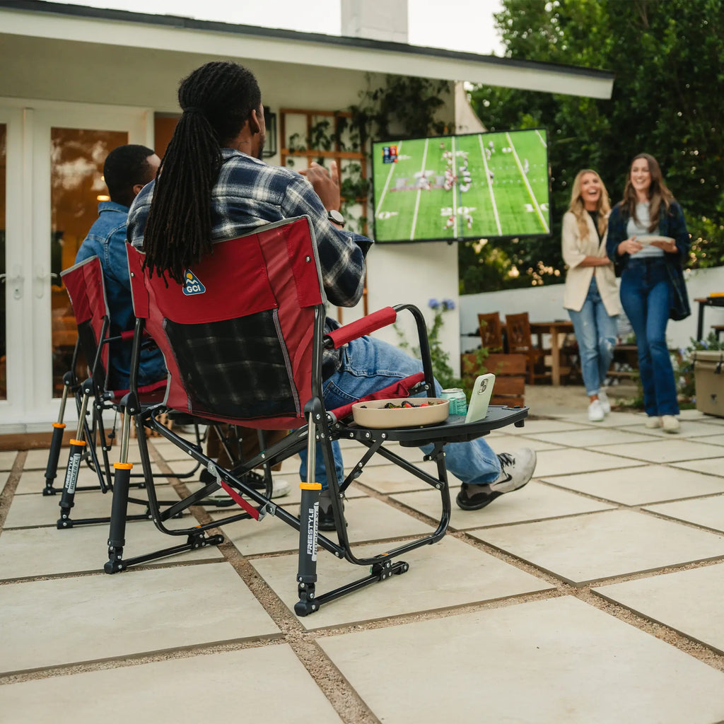 Ultra-Comfortable Freestyle Rocker XL with Side Table - Rocker Chair for Camping & Lawns Detail